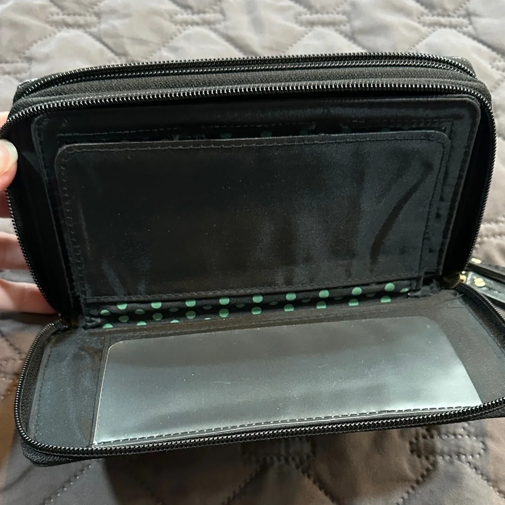 Black & White Animal Print Zip Wallet